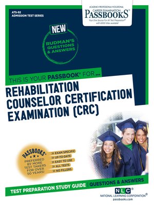 cover image of REHABILITATION COUNSELOR CERTIFICATION EXAMINATION (CRC)
